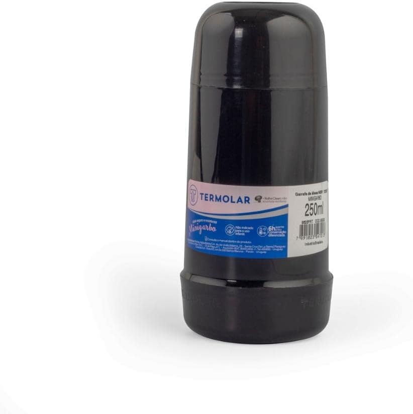 Imagem do produto Termolar Garrafa Térmica Mini 250 ml Preta
