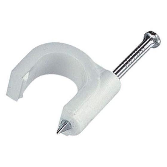 Imagem do produto Mec Tronic Fixador de Cabo Paralelo 4,0 mm Branco com Prego de Aço 50 Peças