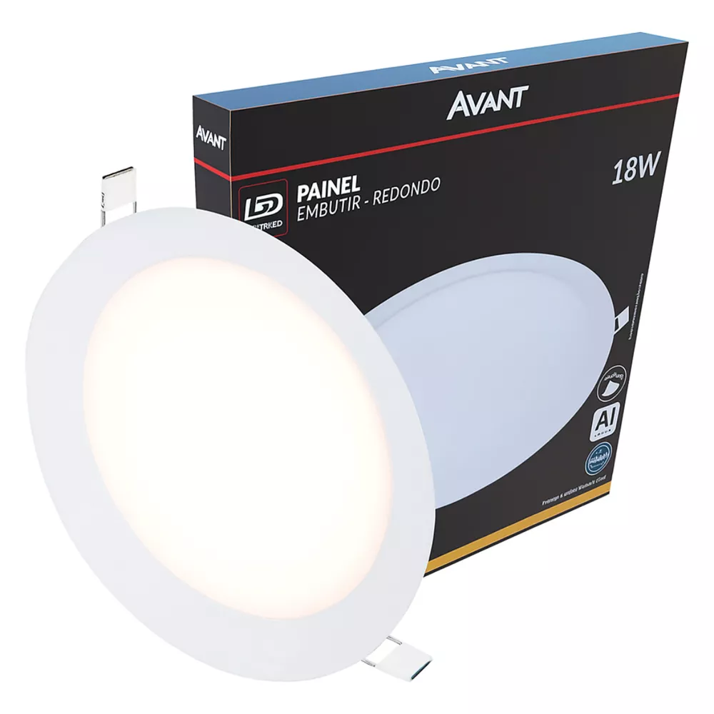 Imagem do produto Demi Plafon LED de Embutir Redondo 18W 3000K