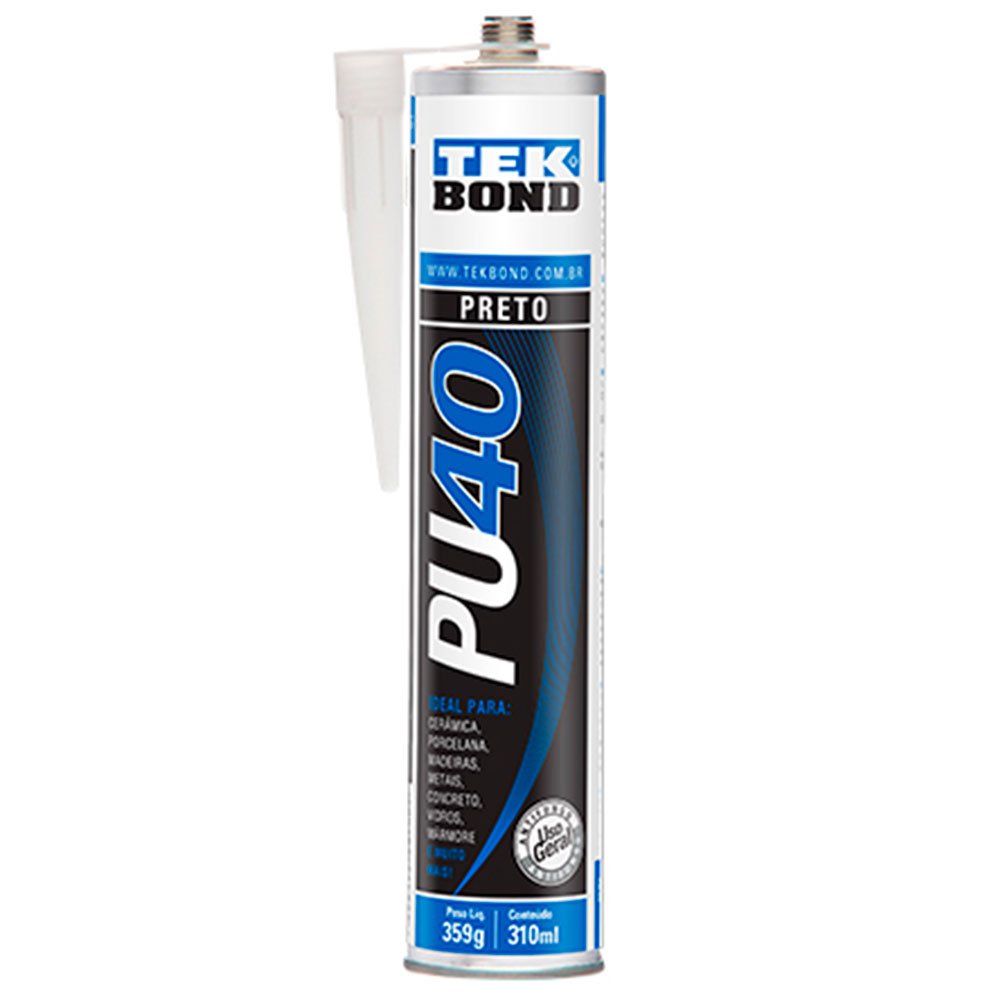 Imagem do produto Adesivo PU40 Preto de Uso Geral 310ml Tekbond