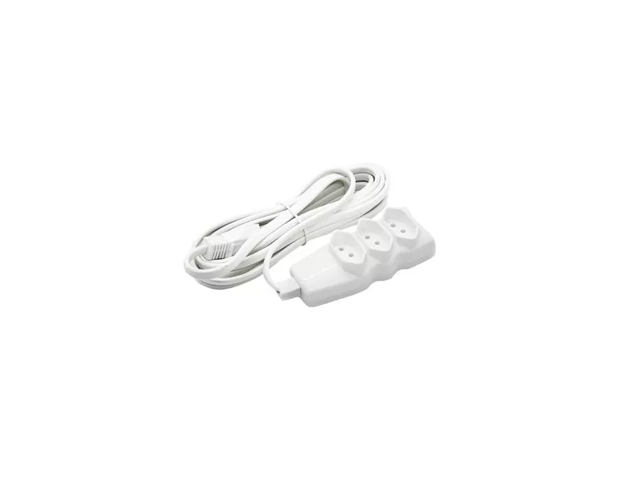 Imagem do produto Pial Legrand Extensão Elétrica Múltipla (Filtro de Linha / Régua) 2P 10A Cabo 2x0,75mm² Gelo 3 Metros