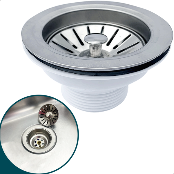 Imagem do produto Válvula Americana Ribeiro Metais 4.1/2" ABS Cromada/Inox