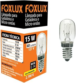 Imagem do produto Lâmpada Eletrônica Foxlux Vermelha 15W 127V