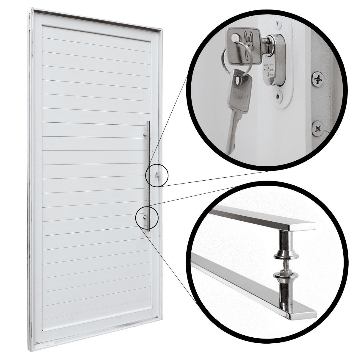 Imagem do produto Atlantica Porta Lambri Pivotante com Puxador Premium 2163 x 1200 Branco Direita 80608