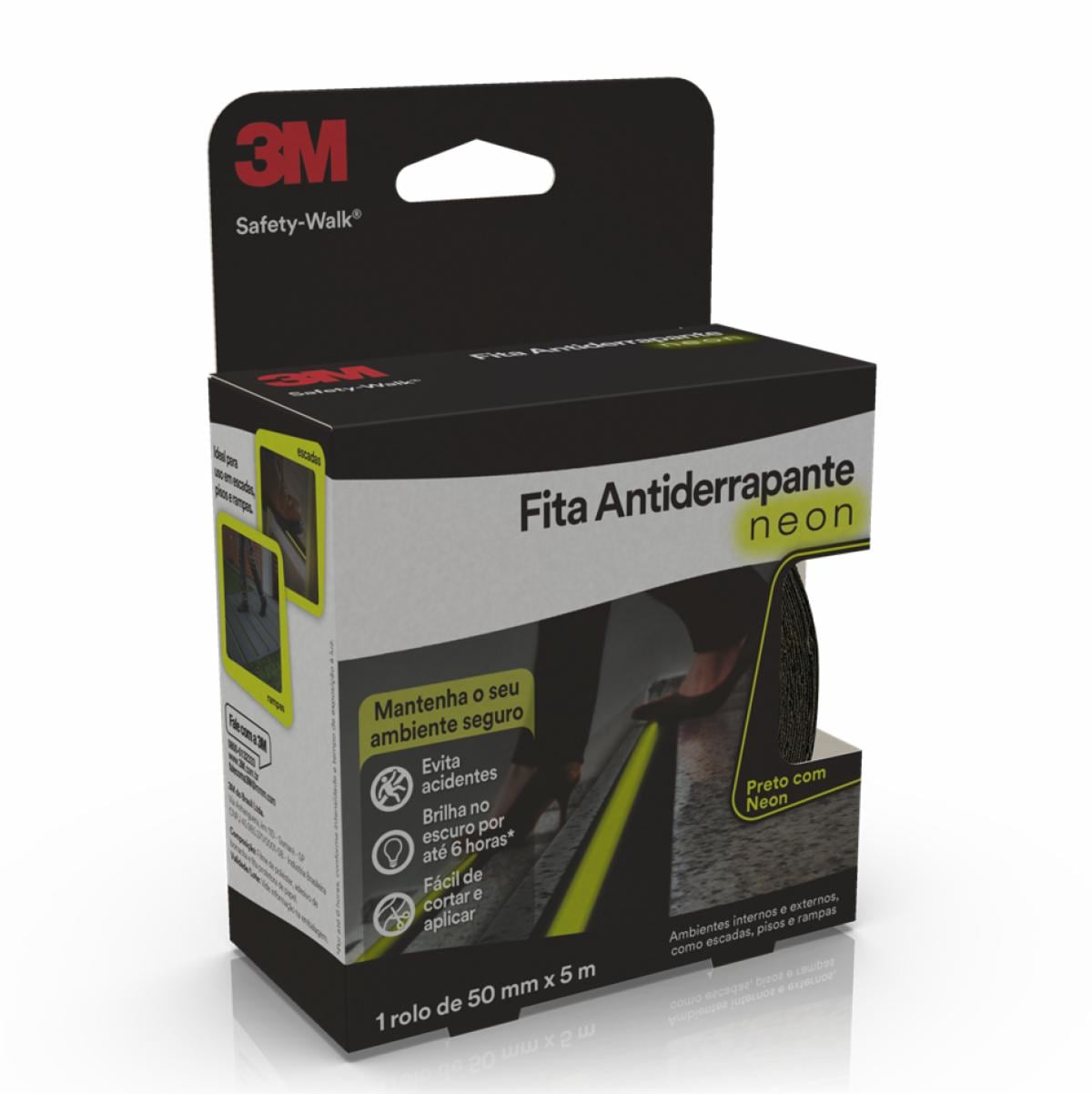 Imagem do produto Fita Antiderrapante 3M Safety-Walk 50mmX5m Neon
