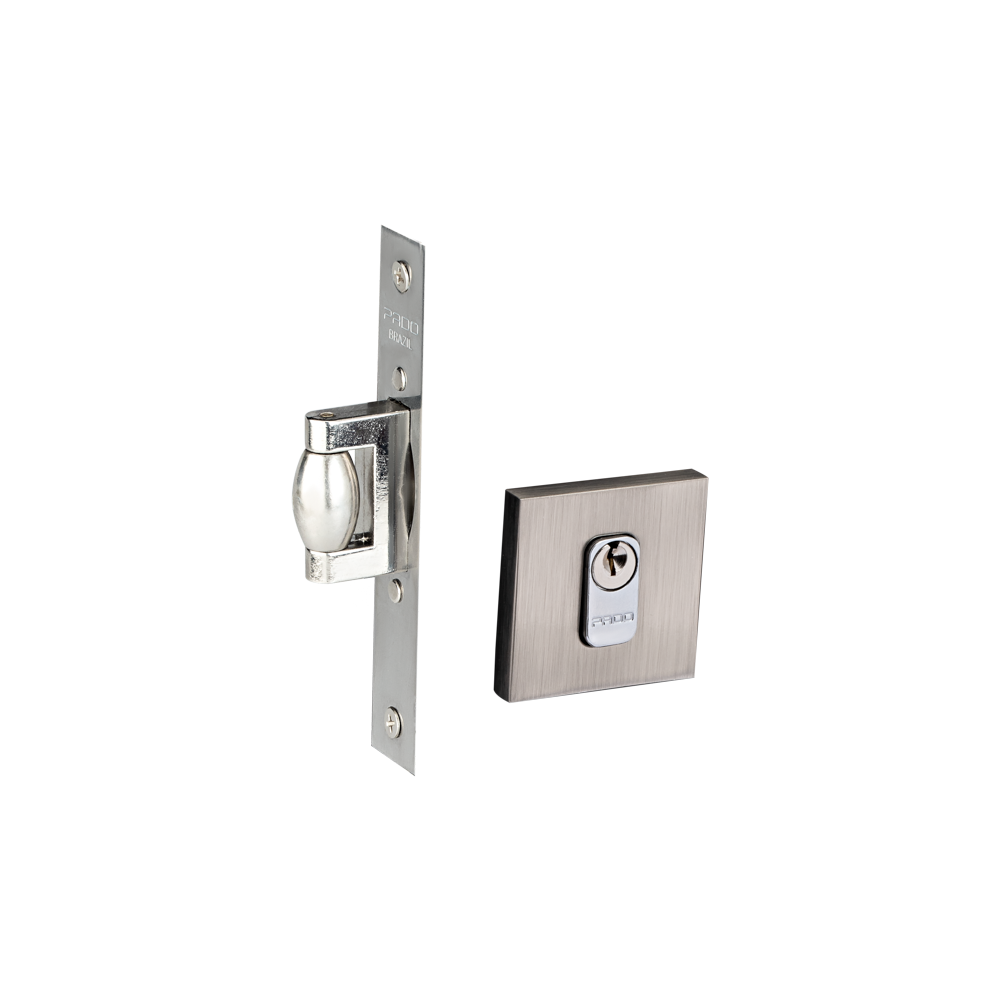 Imagem do produto Pado Trava Pivotante Roseta Quadrada Cromo Acetinada