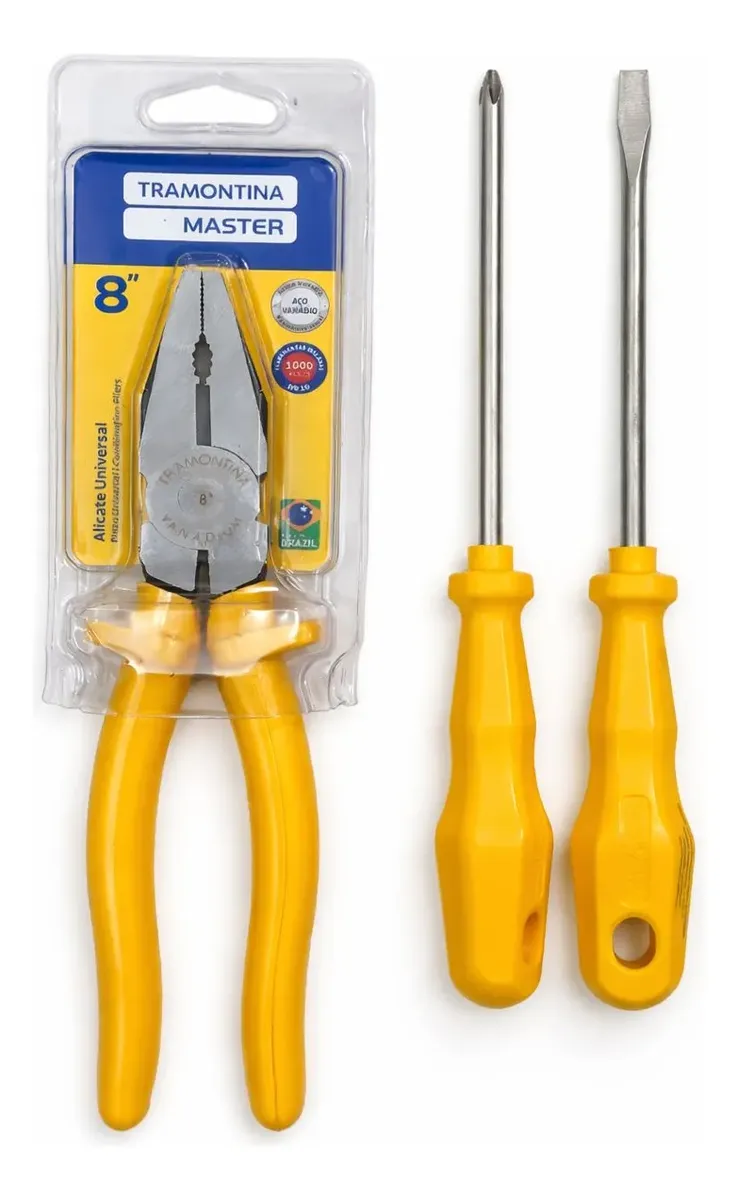 Imagem do produto Tramontina Kit de Ferramentas Alicate e Chaves 3 Peças