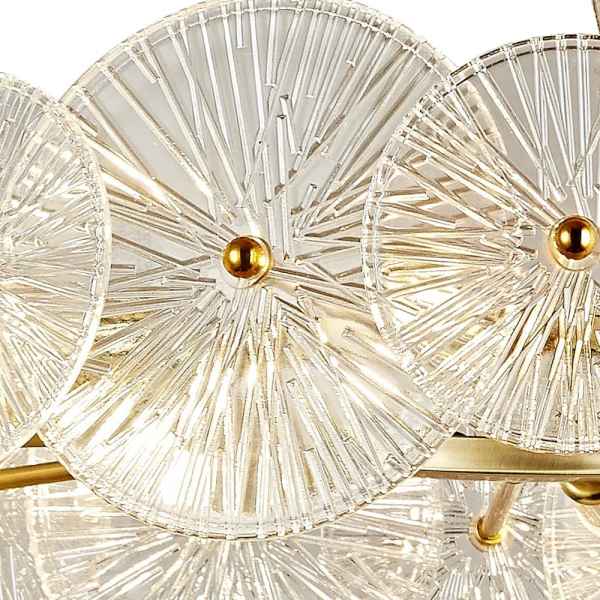 Imagem do produto Bella Lustres Pendente Medea Transparente/Dourado JO012L