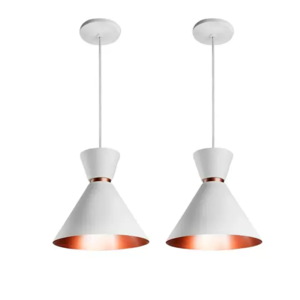 Imagem do produto Naffa Pendente Nobre Paris P Luxo 20 x 8,5 Branco x Branco