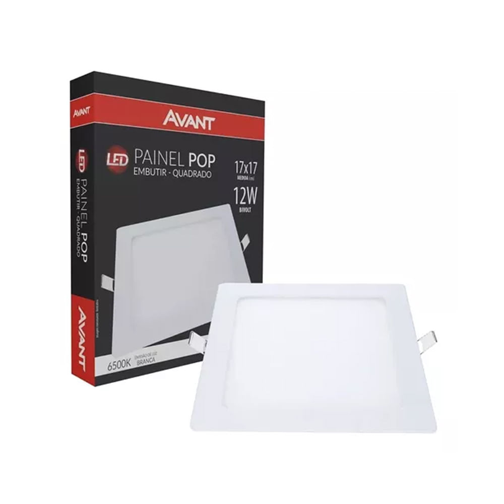 Imagem do produto Opus Plafon LED Embutir Quadrado 12W 6500K Bivolt