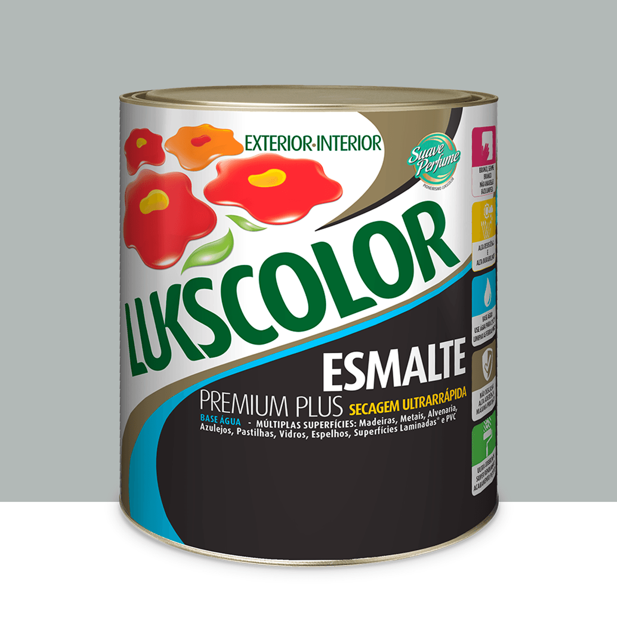 Imagem do produto Lukscolor Esmalte Sintético Premium Plus Acetinado Platina 900ml
