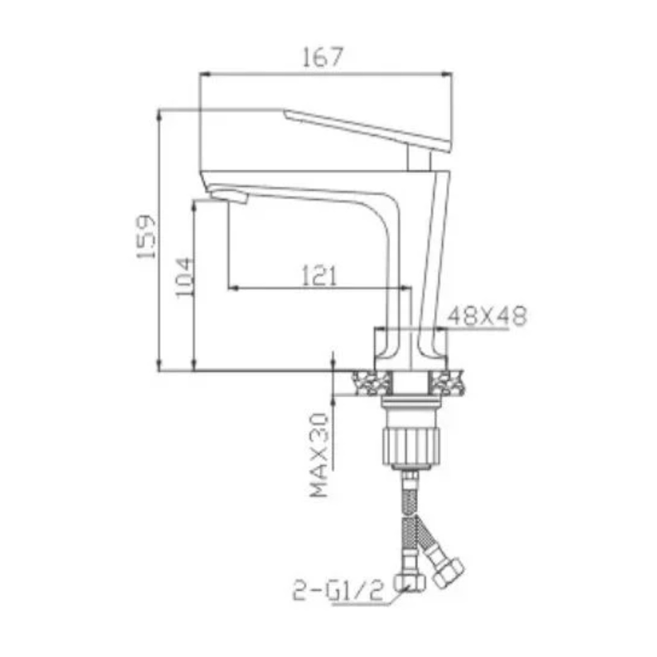 Imagem do produto Jiwi Misturador Monocomando para Lavatório de Mesa Bica Baixa WJ-2875-DT-GS