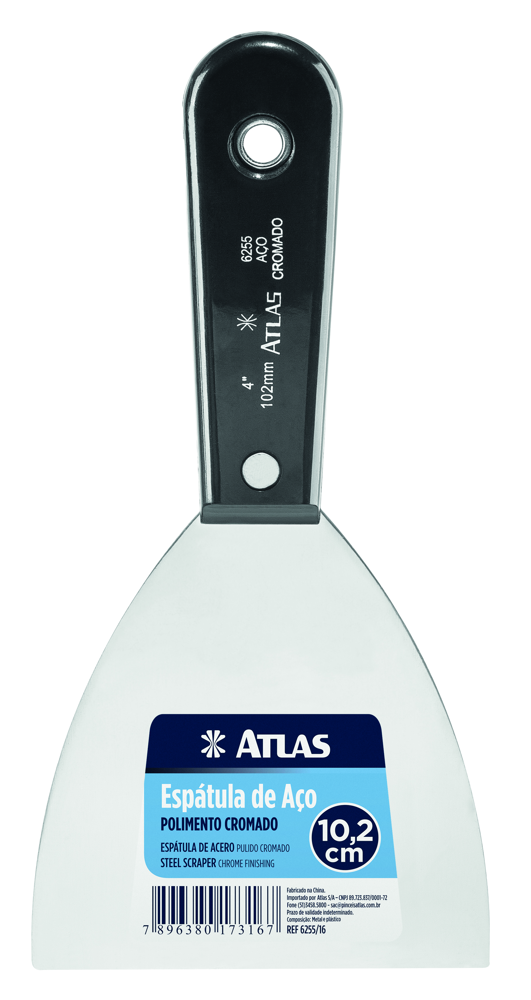 Imagem do produto Atlas Espátula Raspador de Aço Cromado 10cm