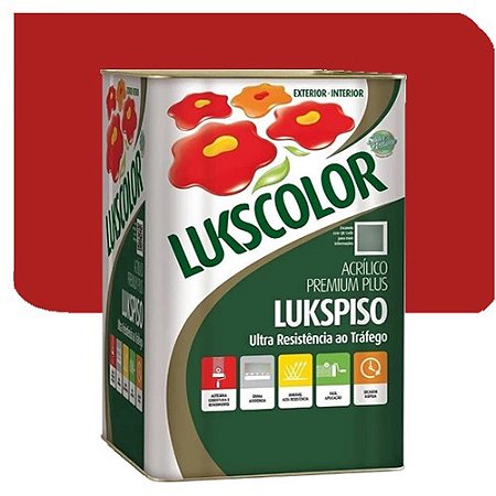 Imagem do produto Lukscolor Tinta Acrílica Lukspiso Premium Vermelho Segurança 18L