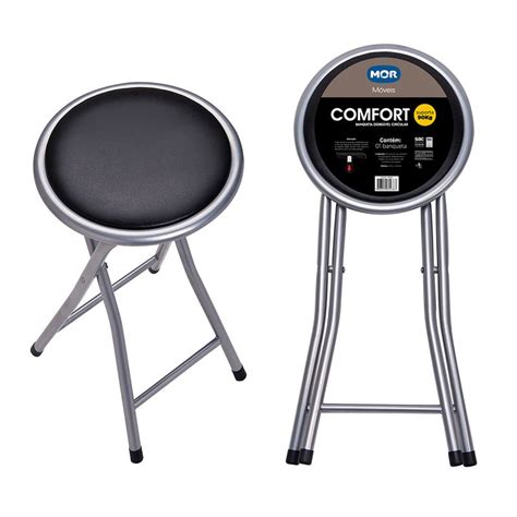 Imagem do produto Mor Banqueta Dobrável Circular Confort Preta
