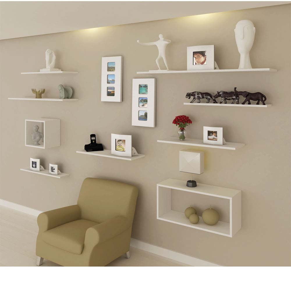 Imagem do produto Multivisao Prateleira MDP com Suporte 20 x 60 Branca UV