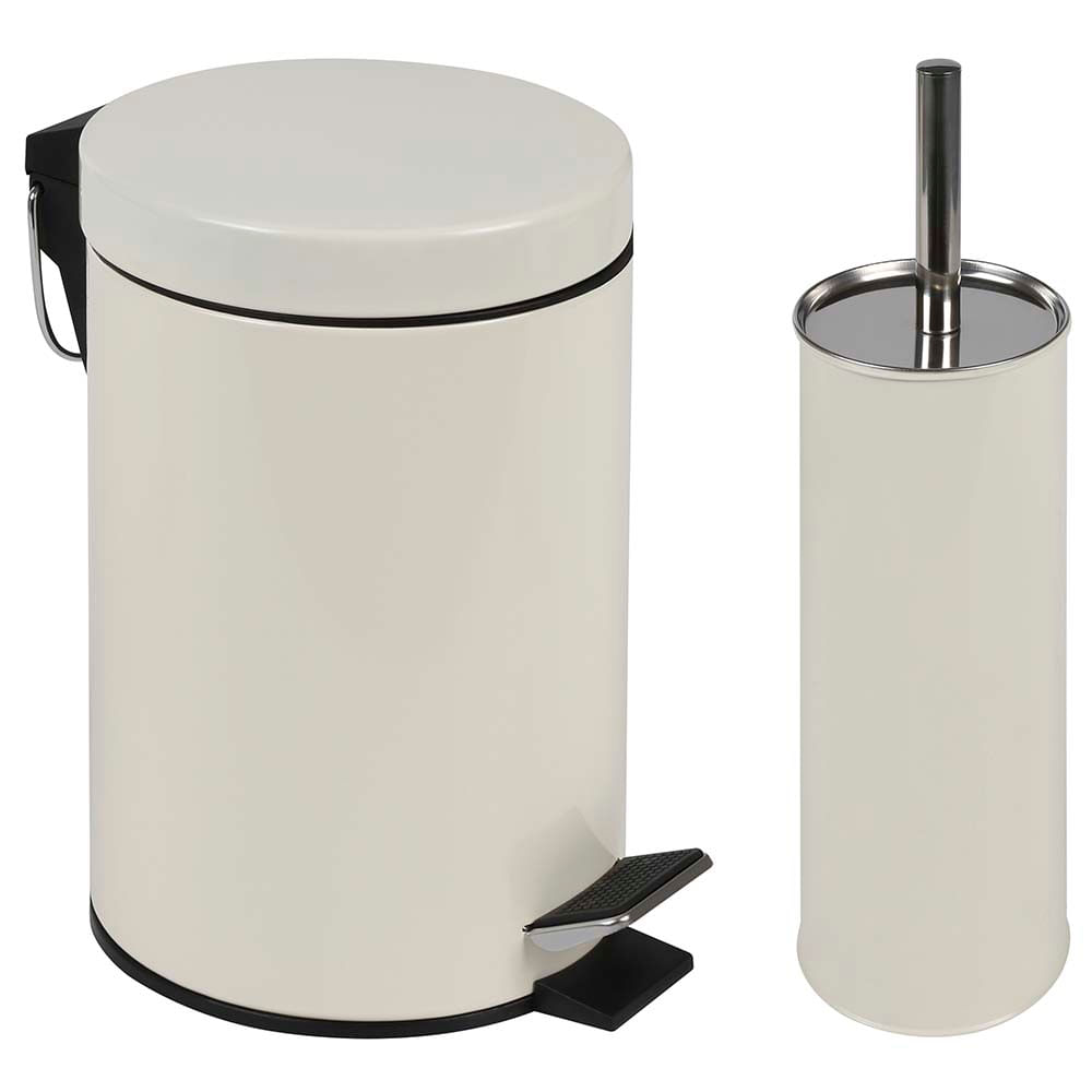 Imagem do produto Mor Conjunto de Lixeira 3L Ágata Escova Higiênica Branco