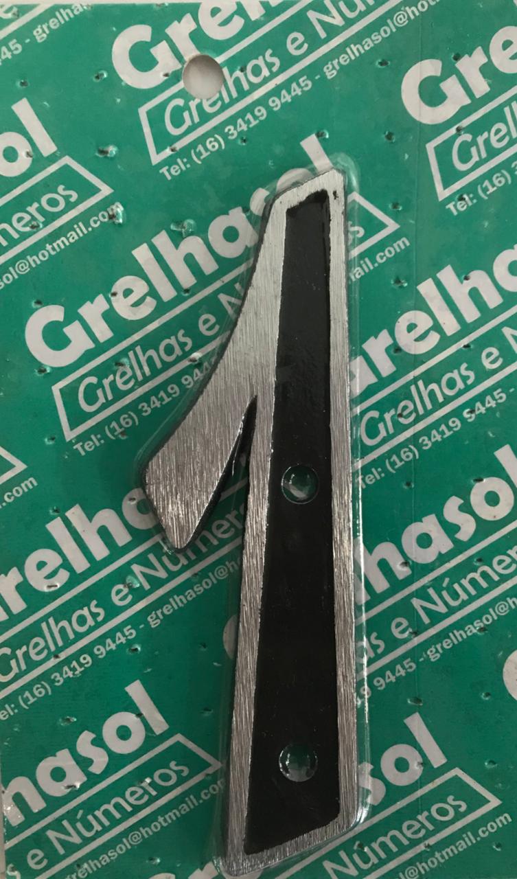 Imagem do produto Araça Número em Alumínio Naval Médio "1" 15,5 cm Araçá
