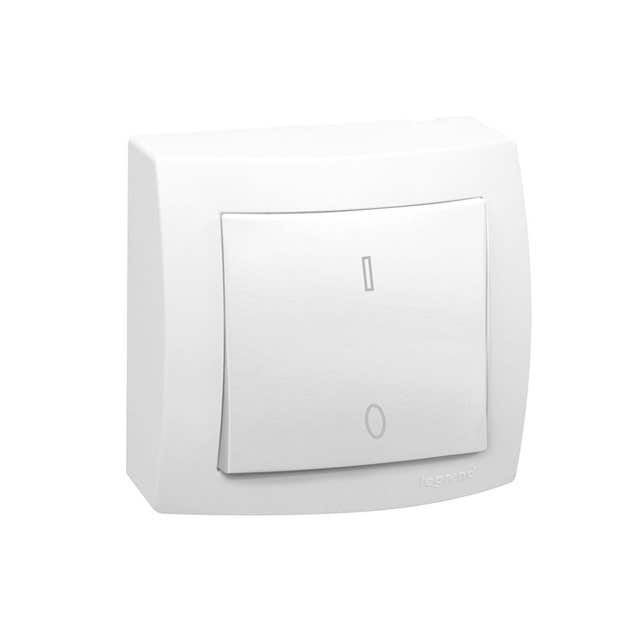 Imagem do produto Pial Legrand Sistema Interruptor Bipolar Simples de Sobrepor 10A Branco