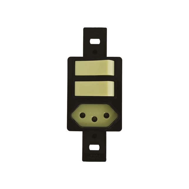Imagem do produto Pial Legrand Conjunto 2 Interruptores Simples e 1 Tomada sem Placa Silentoque Cinza