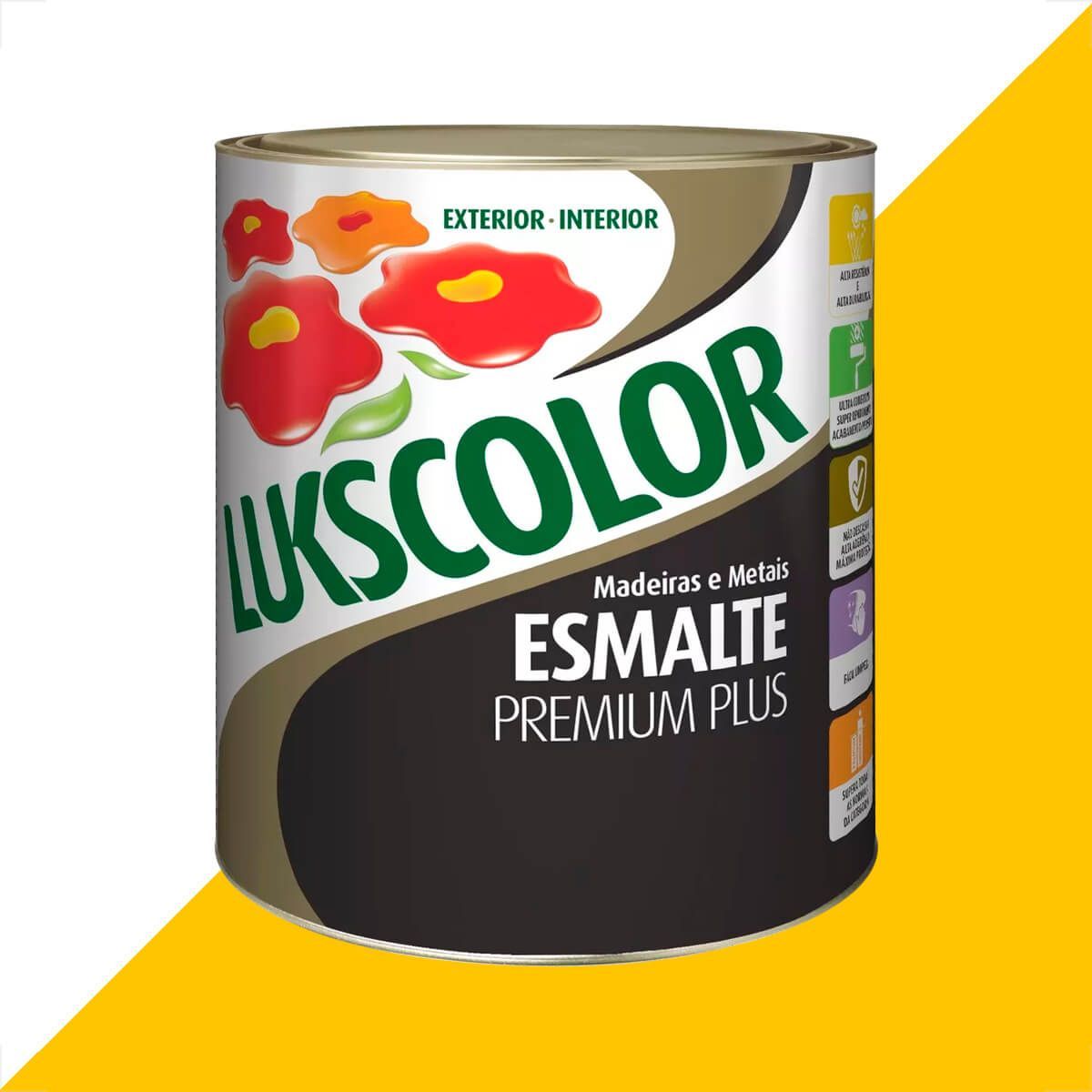 Imagem do produto Lukscolor Esmalte Sintético Secagem Rápida Premium Amarelo Brastemp 900ml