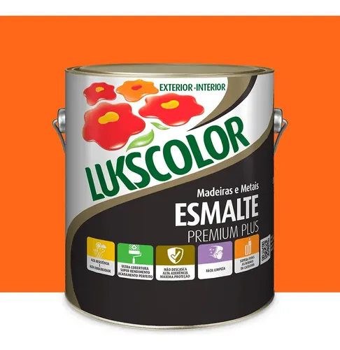 Imagem do produto Lukscolor Esmalte Sintético Premium Laranja 3,6L
