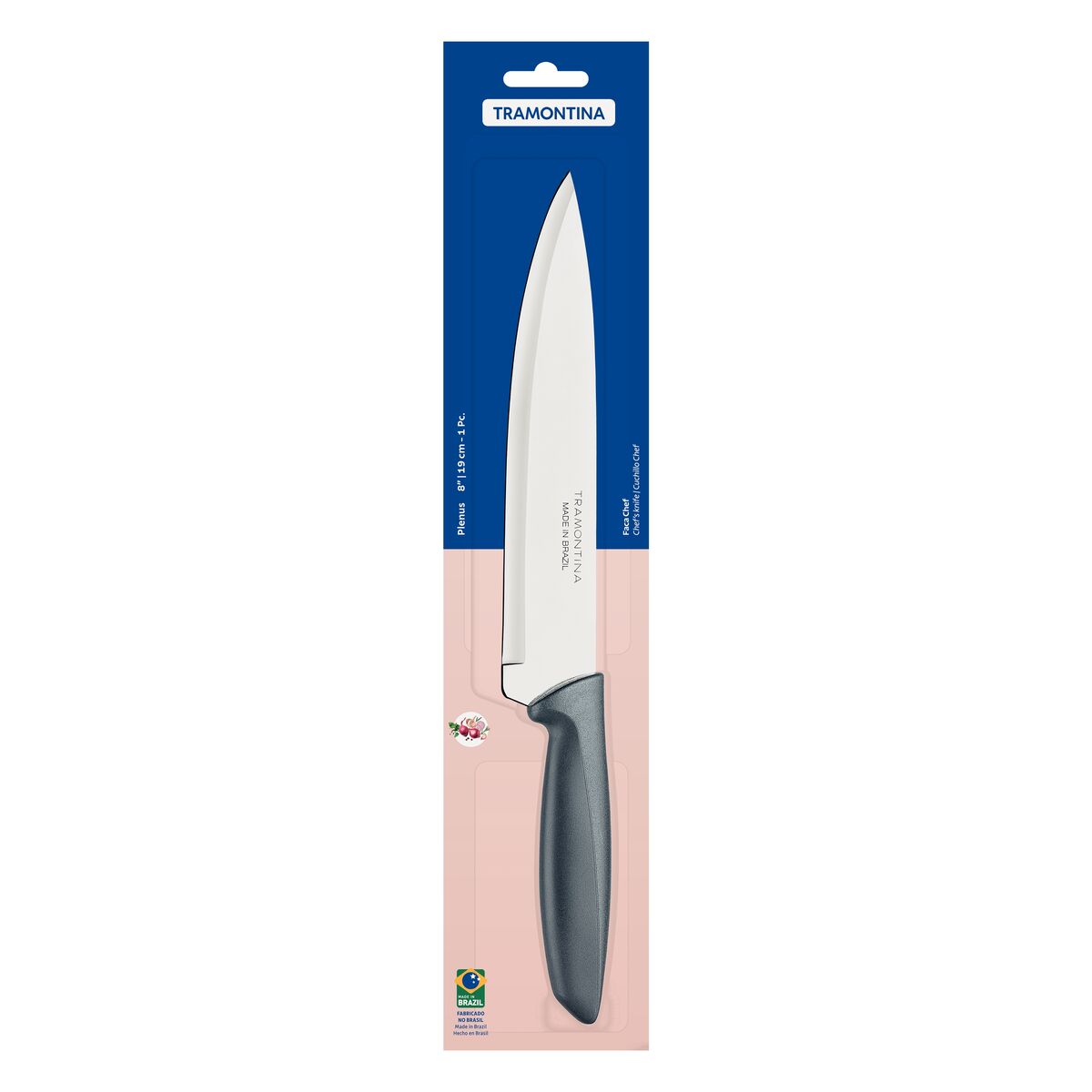 Imagem do produto Tramontina Faca Chef Plenus em Aço Inox 8" com Cabo de Polipropileno Preto