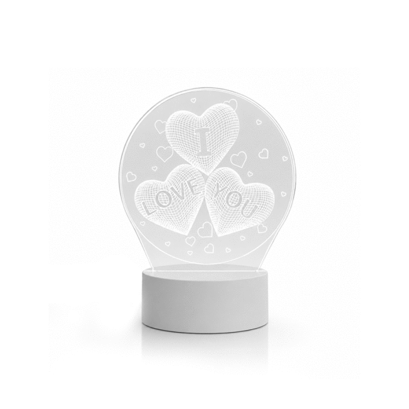 Imagem do produto Luminária Abajur 3D I Love You Embu Led 5V 4W