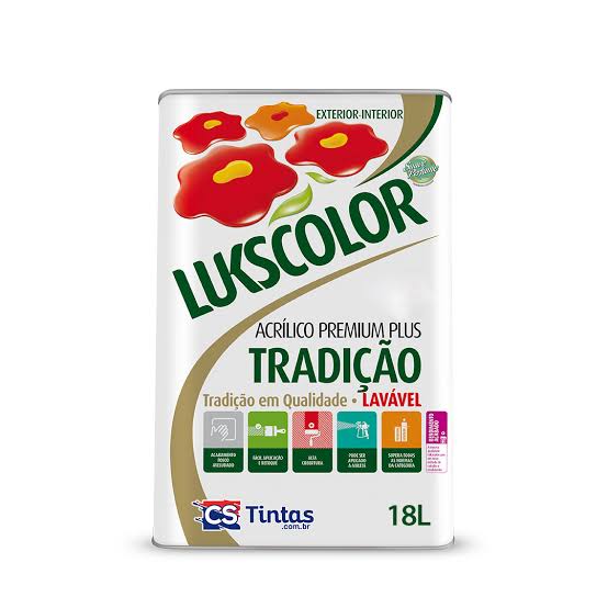 Imagem do produto Lukscolor Tinta Acrílica Látex Tradição Azul 18 Litros