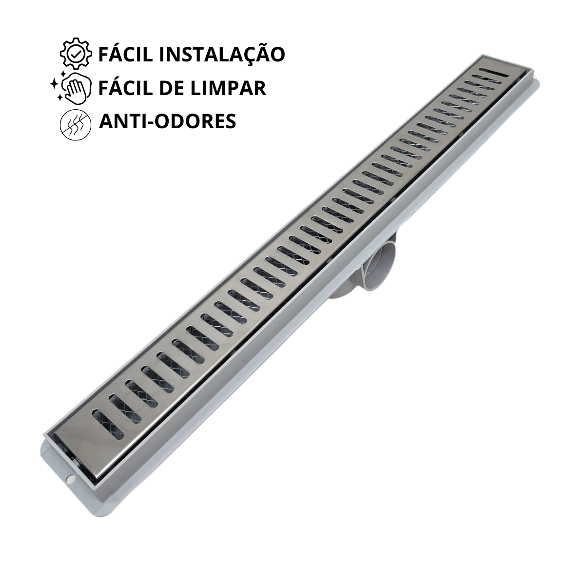 Imagem do produto Splendore Ralo Linear com Grelha Inox 5x50