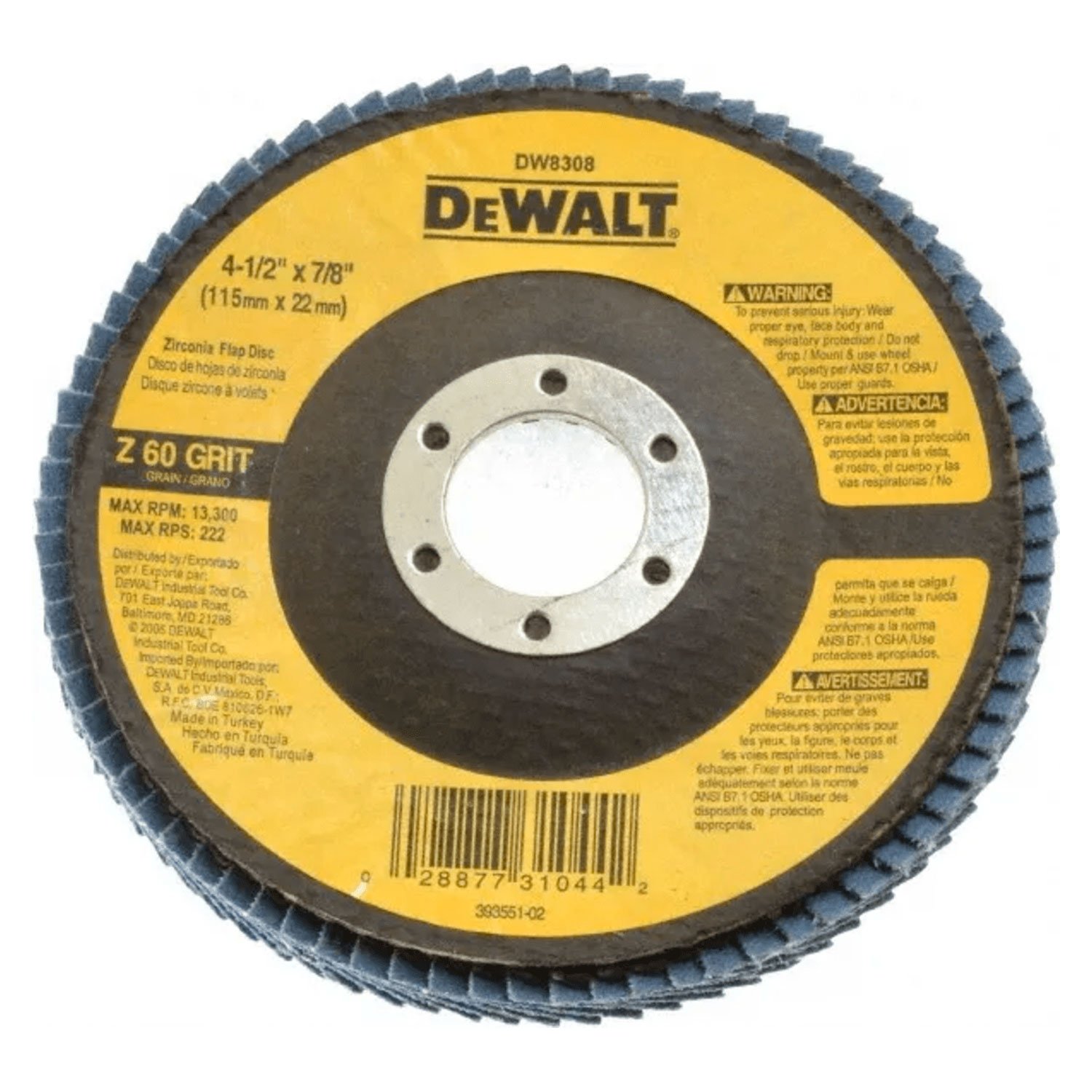 Imagem do produto Black Decker Disco Flap DeWalt 60 4.1/2" x 7/8"