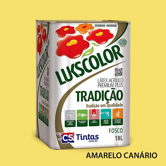 Imagem do produto Lukscolor Tinta Látex Acrílica Tradição Amarelo Canário 18 Litros