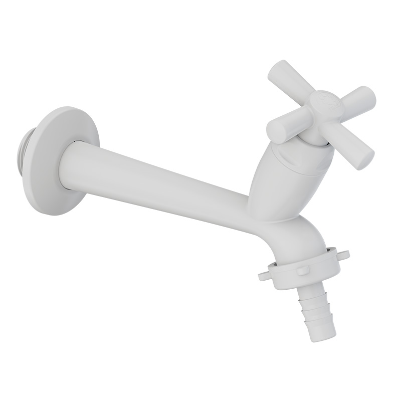 Imagem do produto Tigre Torneira 15cm Tanque Bico Mangueira Cross Branco 1/2"-3/4"