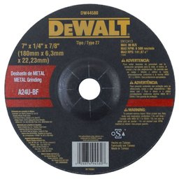 Imagem do produto Disco de Desbaste Metal 7 Pol. x 6,3mm x 7/8 Pol. DEWALT-DW44580