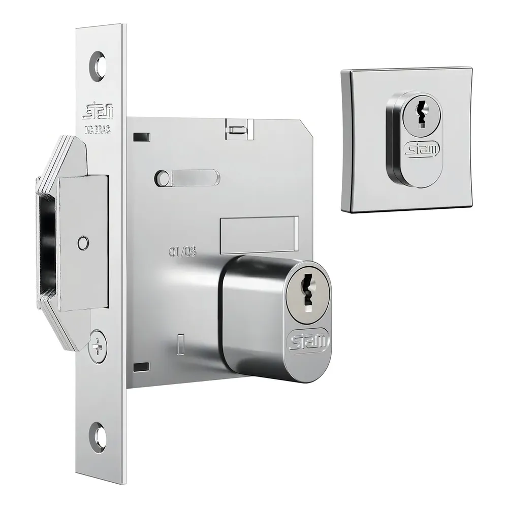 Imagem do produto Stam Fechadura 1007 Roseta Quadrada Cromada