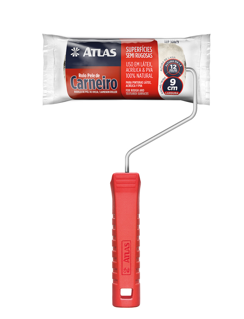 Imagem do produto Mini rolo de carneiro 9cm com cabo