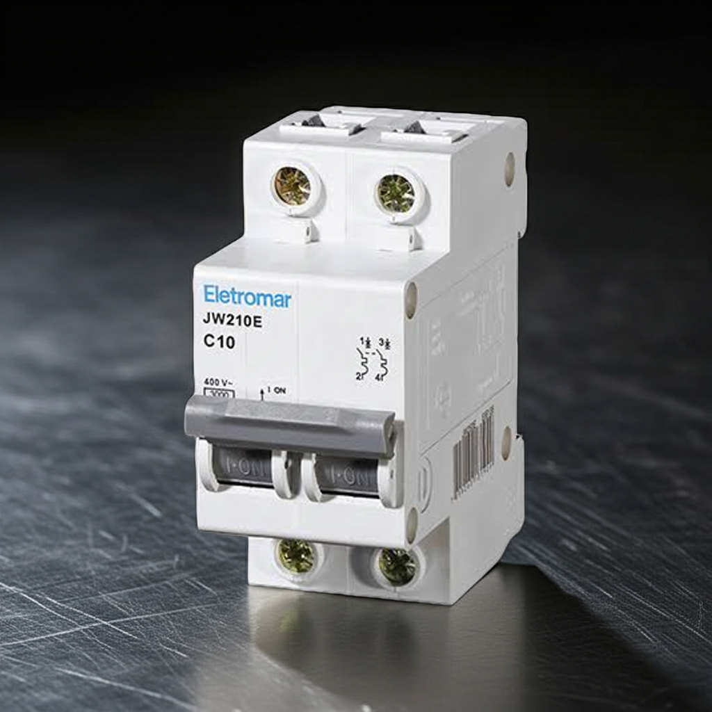 Imagem do produto Disjuntor Termomagnético Bipolar DIN Mec Tronic 10A