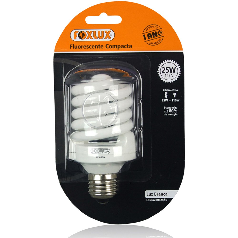 Imagem do produto Foxlux Lâmpada Eletrônica 25W x 127V Espiral
