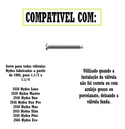 Imagem do produto Deca Kit de Parafuso de Fixação Acionamento Hydra + 2 CM-4180.522