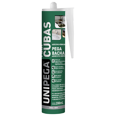 Imagem do produto Adesivo Fixa Cubas Unipega Cinza 280ml