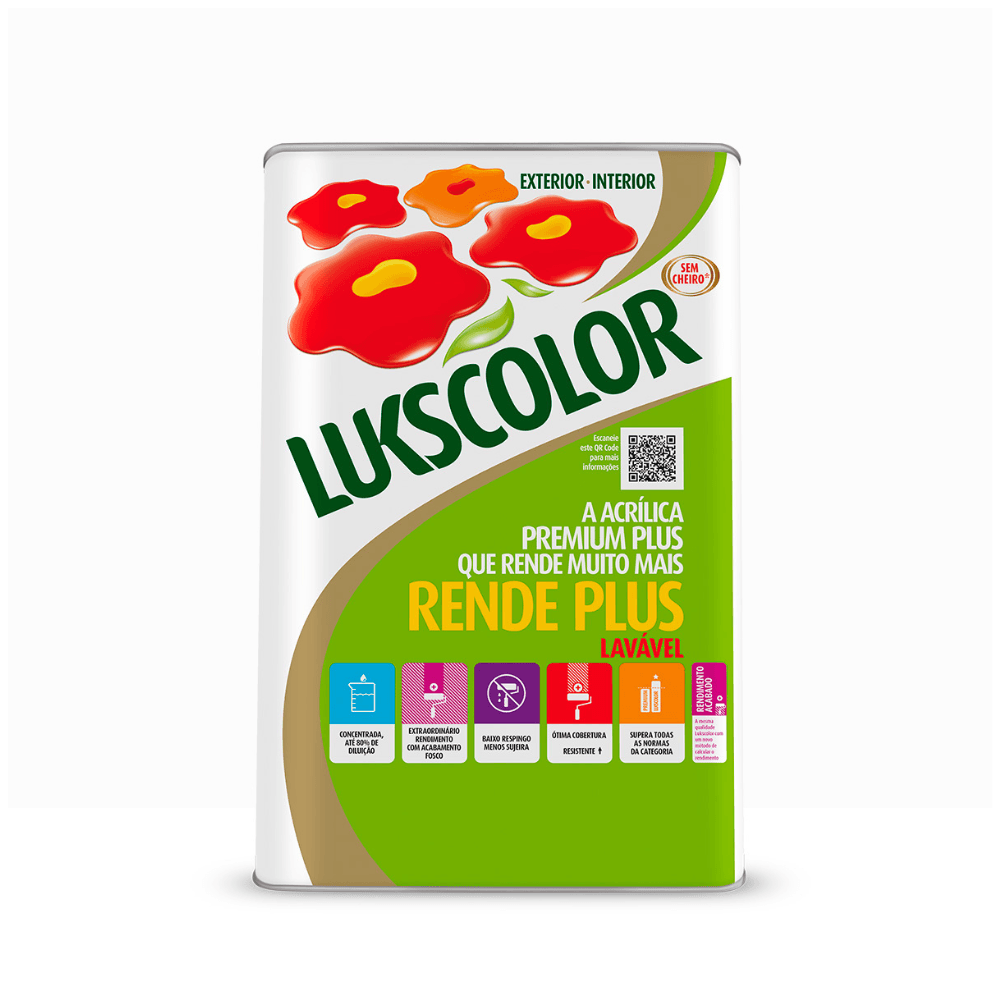 Imagem do produto Lukscolor Tinta Acrílica Premium Rende Plus Pérola 18 Litros