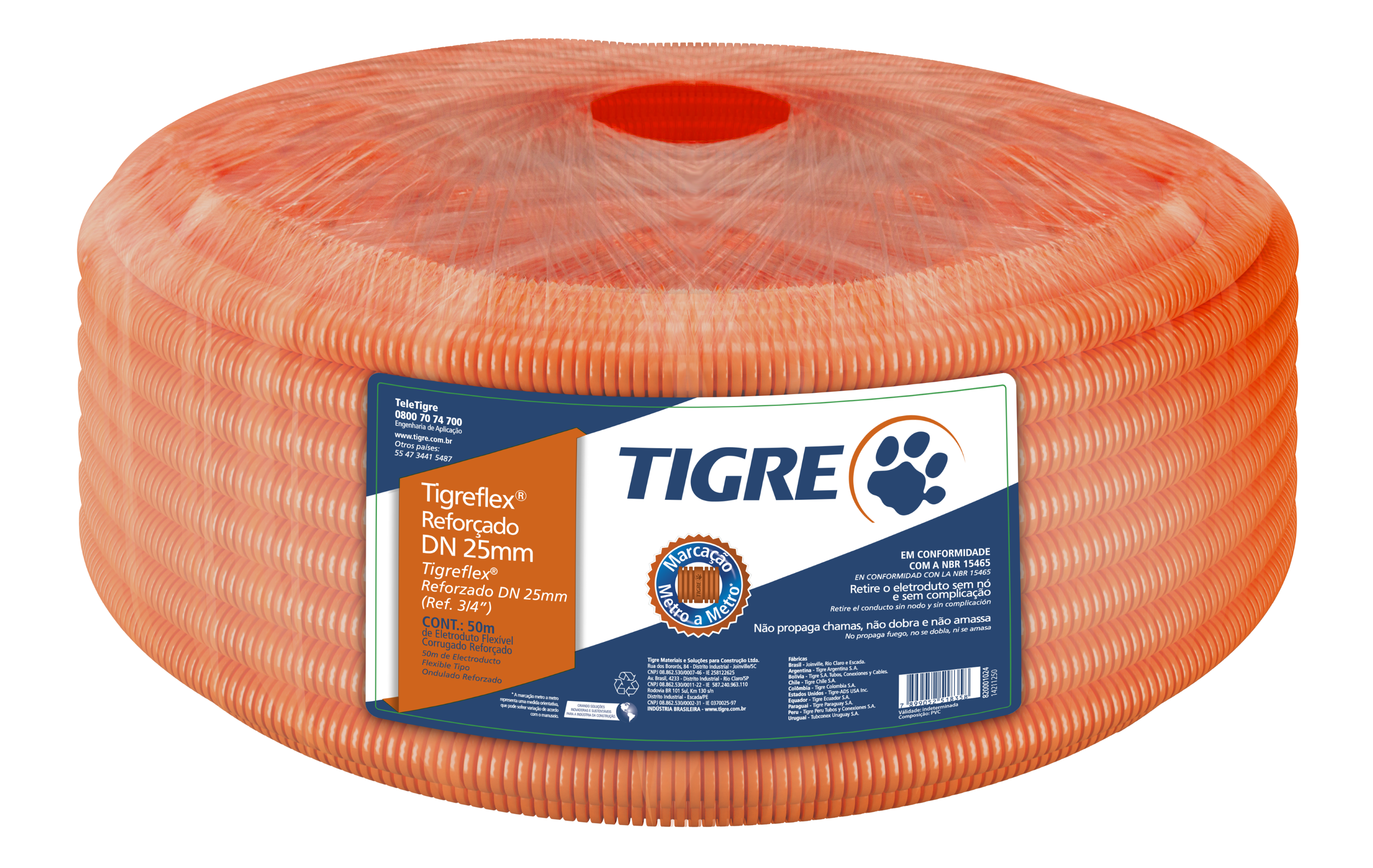 Imagem do produto Tigre Conduite Laranja Reforçado 32mm Rolo 25m