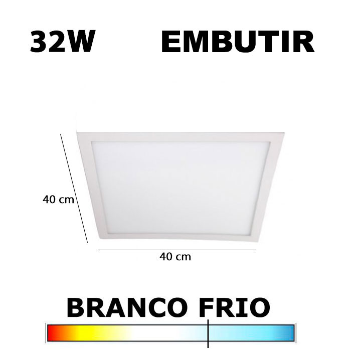 Imagem do produto Embu Led Plafon LED Sobrepor Quadrado 32W 6000K