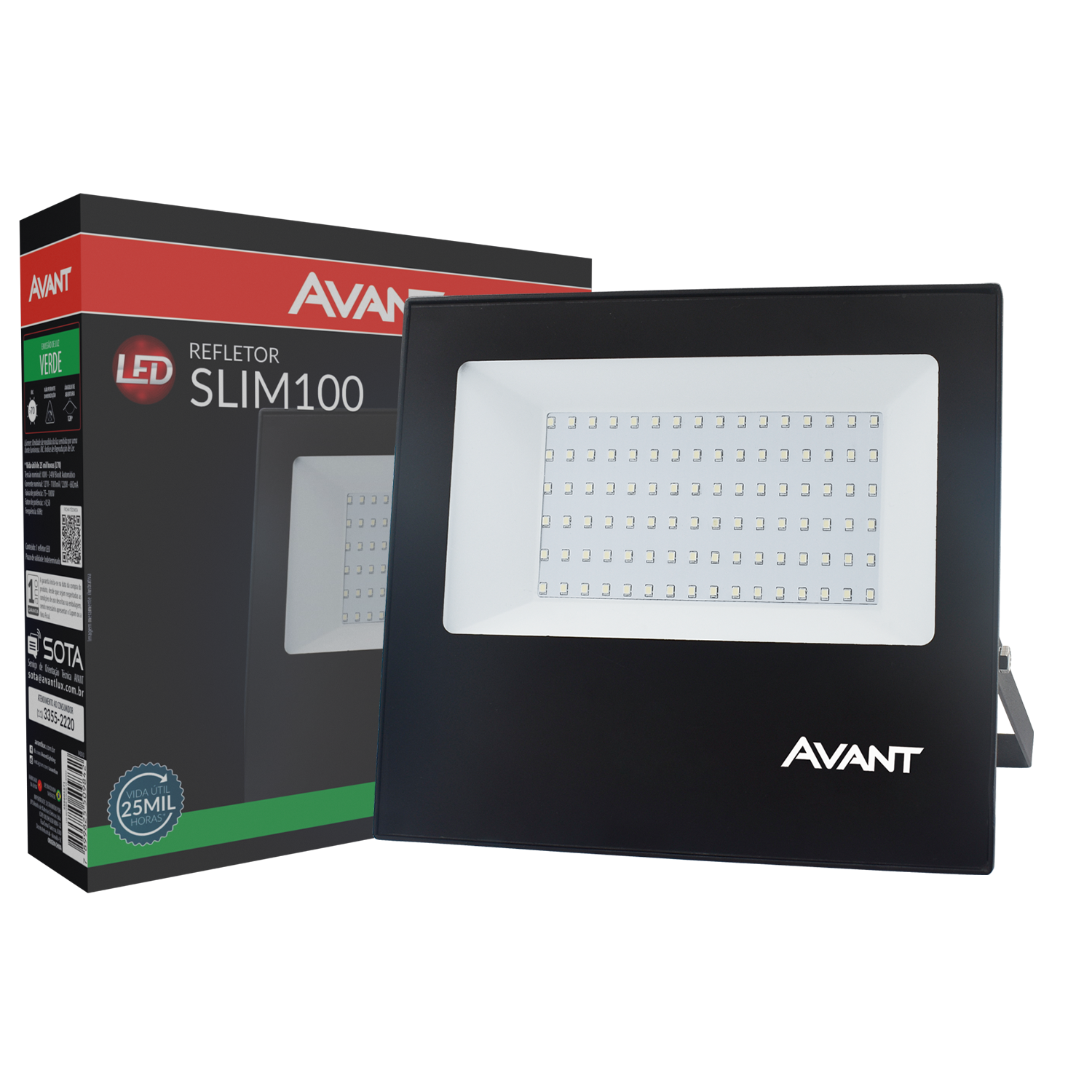 Imagem do produto Avant Refletor LED Slim 100W Bivolt Luz Verde