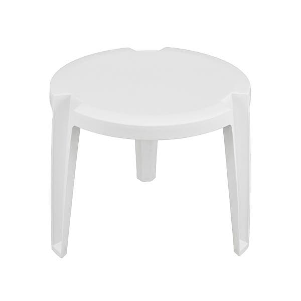 Imagem do produto Mesa de Apoio Redonda Miami Branca 45cm Grosfillex