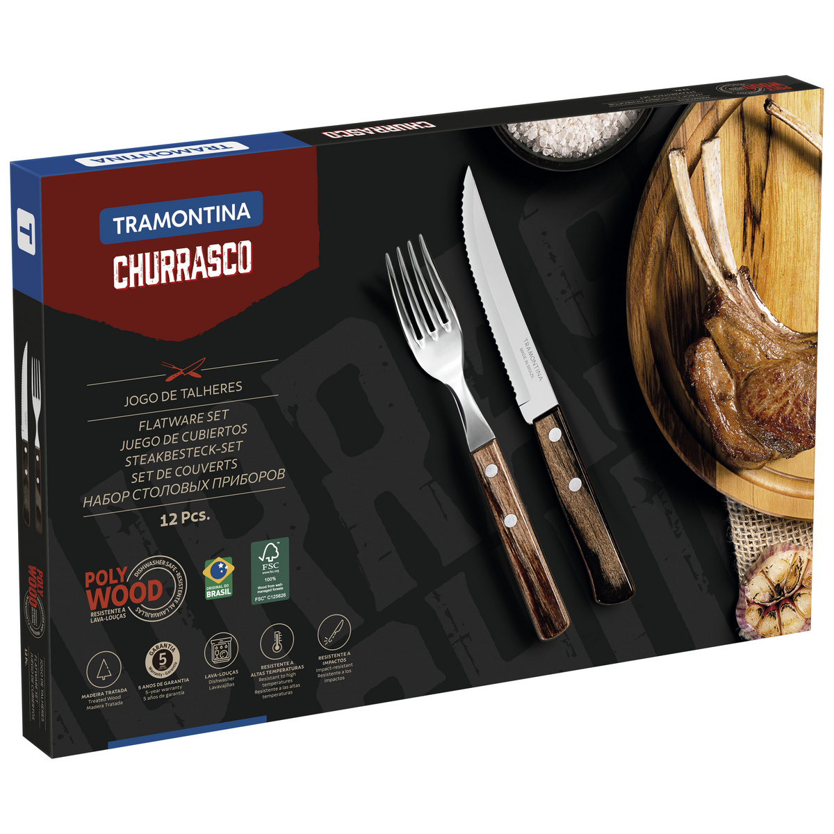Imagem do produto Tramontina Conjunto para Churrasco Polywood 12 Peças