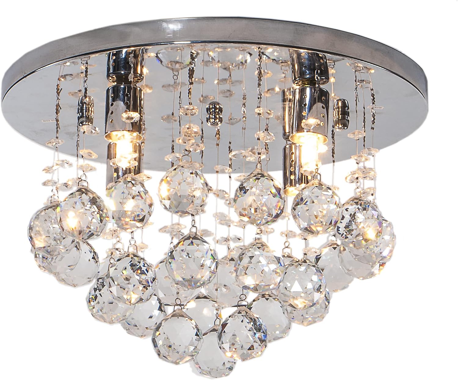 Imagem do produto Hevvy Plafon Cascata Redondo 4 Lâmpadas Transparente SL-93127S