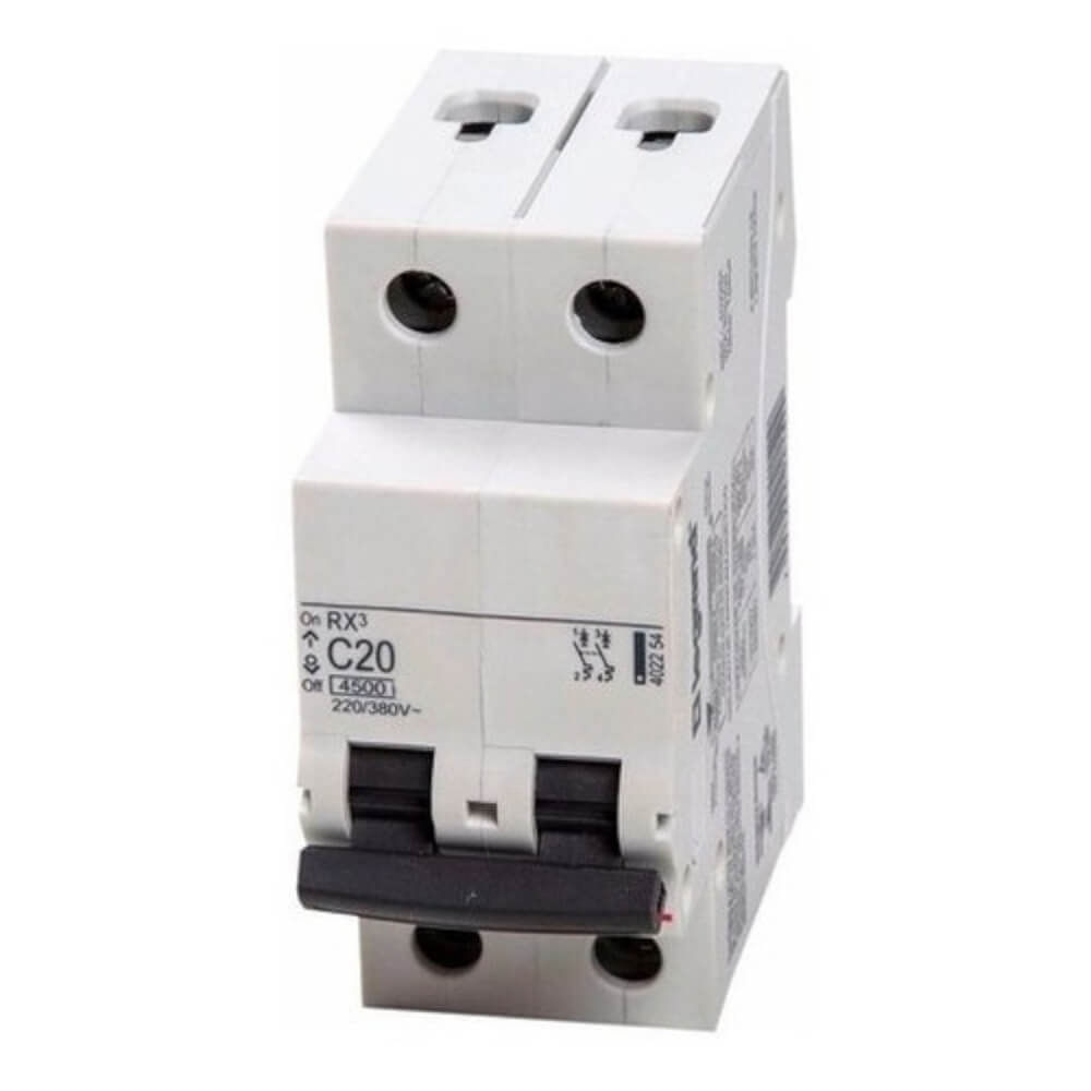 Imagem do produto Pial Legrand Disjuntor Bipolar DIN 20A Curva C Branco