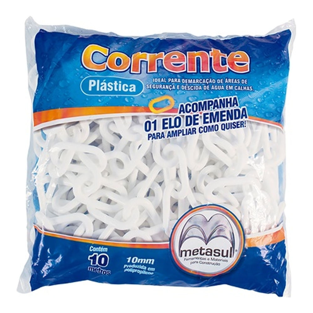 Imagem do produto Metasul Corrente de PVC Elo 06 mm Branca