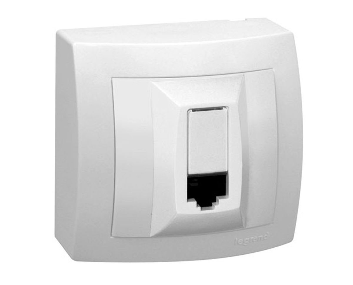 Imagem do produto Pial Legrand Conjunto de Sobrepor Tomada de Informática RJ45 Cat5e Sistema X Branco